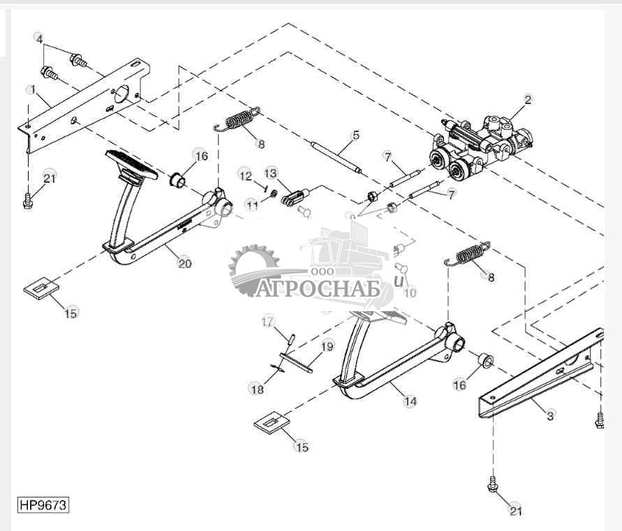 ПЕДАЛИ ТОРМОЗА И ГЛАВНЫЕ ЦИЛИНДРЫ 